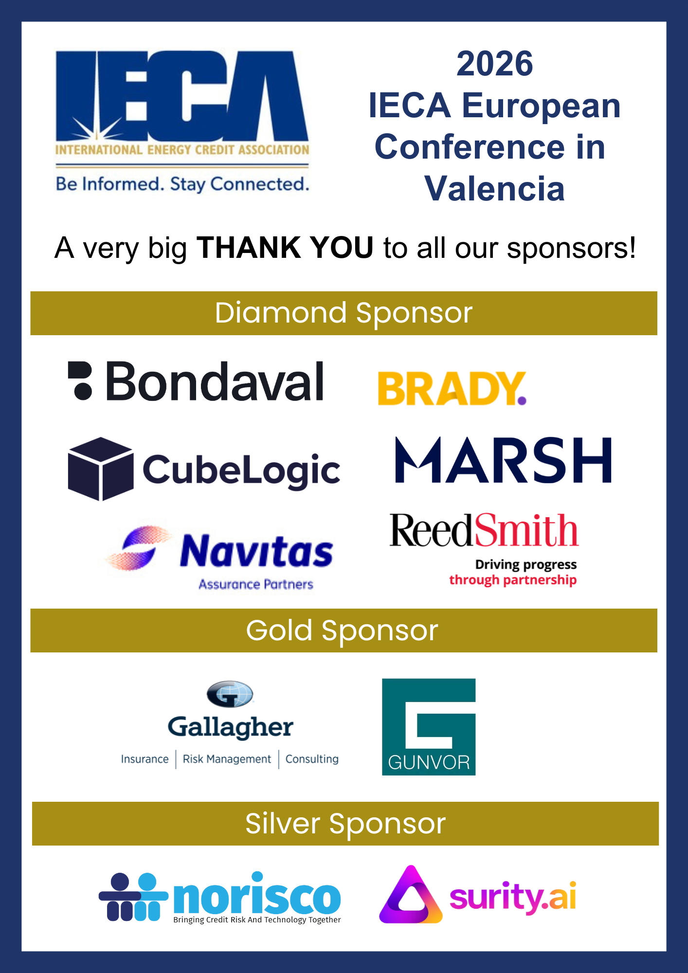 2026 European Conference in Valencia Sponsor List